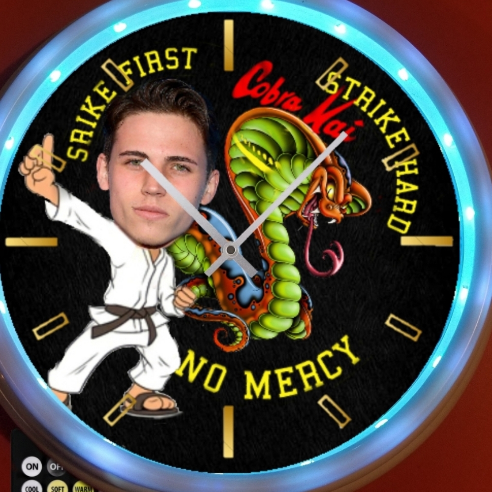 Cobra kai robbie led clock